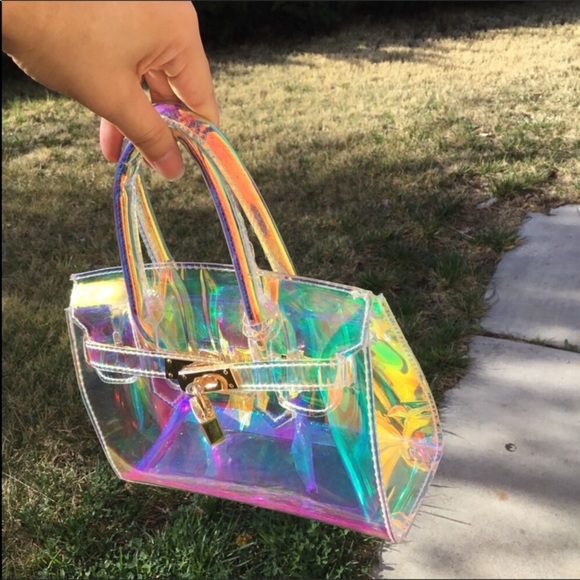 unbranded Handbags - Multicolor Iridescent rainbow transparent satchel
